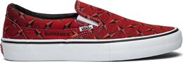 Кеды Vans Supreme x Classic Slip-On Pro Diamond Plate Red, красный vn0a347vteh | red