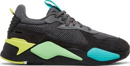 Кроссовки Puma RS-X Highlighter Castlerock Fluorescent Yellow, серый 384710 02 | grey