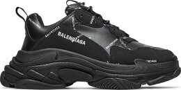 Кроссовки Balenciaga Triple S Sneaker Allover Logo - Black, черный 536737 w2fa1 1090 | black