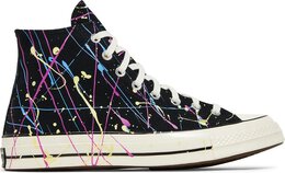 Кроссовки Converse Chuck 70 High Paint Splatter - Black, черный 170801c | black