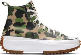 Кроссовки Converse Run Star Hike High Archive Print Camo, зеленый 170913c | green
