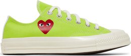 Кроссовки Converse Comme des Garçons PLAY x Chuck 70 Low Bright Green, зеленый 168302c | green