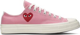 Кроссовки Converse Comme des Garçons PLAY x Chuck 70 Low Bright Pink, розовый 168304c | pink