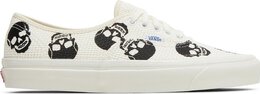 Кеды Vans Authentic 44 DX Anaheim Factory - Needlework Skull, белый vn0a54f29gn | white