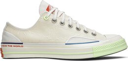 Кроссовки Converse Pigalle x Chuck 70 Low Barely Volt, белый 165748c | white