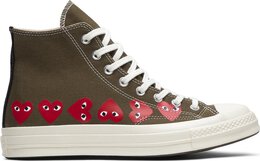 Кроссовки Converse Comme des Garçons Play x Chuck 70 Hi Top Multi Heart, коричневый 162973c | brown