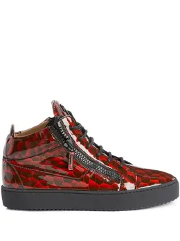 Giuseppe Zanotti Kriss geometric-pattern glazed sneakers 20104122