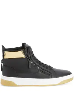 Giuseppe Zanotti metallic-detail high-top sneakers 20104034