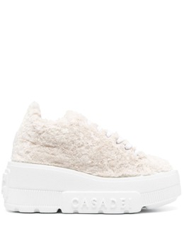 Casadei 80mm low-top fleece sneakers 20322305