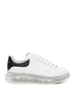 Мужские кроссовки Oversized с прозрачной подошвой Alexander McQueen 3787571 | white/black