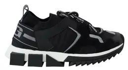 Dolce & Gabbana Black Mesh Sorrento Trekking Sneakers Shoes - EU35.5/US5 la10186- 35.5