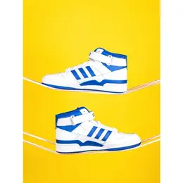Кроссовки Adidas Forum Mid, размер 42 RU, белый, голубой 101929448016