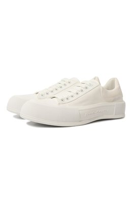 Текстильные кеды Deck Plimsoll Alexander McQueen 707680/w4mv7
