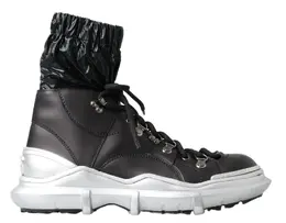 Dolce & Gabbana Black Nylon Galileo High Top Sneakers Shoes - EU41/US8 mv5005-41