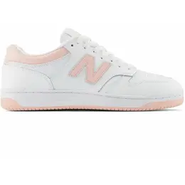 Кеды New Balance 480, полнота F, размер 5 US, белый/розовый 103602454068