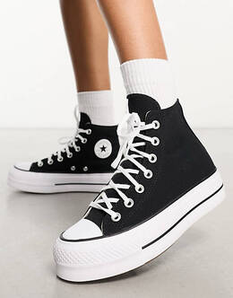 Черные высокие кроссовки на платформе Converse Chuck Taylor All Star Lift 201217664 | black