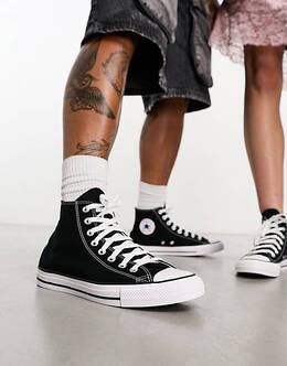 Черные кроссовки унисекс Converse Chuck Taylor All Star Hi 201956357 | black