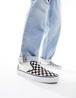 Черные кеды в шахматную клетку Vans Slip-On 202636469 | black