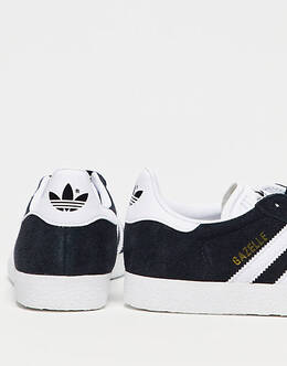 Черные кроссовки Adidas Gazelle с белой отделкой 204867392 | blck