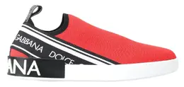 Dolce & Gabbana Red White Flat Sneakers Loafers Shoes - EU40/US7 mv5061- 40