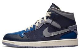 Jordan Кроссовки 1 Mid Se Craft Obsidian French Blue Ashen Slate White dr8868-400 | black blue