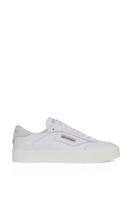 3843 New Club S UP Comfort кожаные спортивные кроссовки Superga, белый u72-873 | white