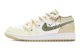 Jordan Баскетбольные кроссовки Air 1 Vintage женские, желтые, белые, коричневые fd9906-131(team80-女款黄风铃黄白棕)