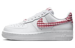 Кроссовки Nike Air Force 1 Low '07 Essential White Mystic Red Gingham Women's dz2784-101