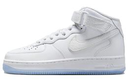 Nike Кроссовки Air Force 1 Mid White Snakeskin Ice Women's fn4274-100 | white blue
