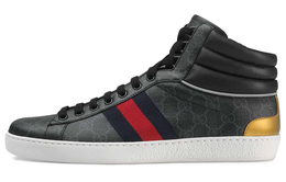 Кроссовки Gucci Ace Gg High Top Black 555197 92t20 1140