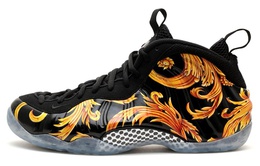 Кроссовки Nike Foamposite One Vintage Basketball Unisex, черный/золотой 652792-001
