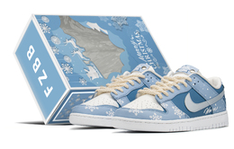 Кроссовки Nike Dunk Skateboard Shoes Men Low-Top Blue/White Silver dj6188-101