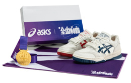 Asics Баскетбольные кроссовки Gel Spotlyte Vintage, унисекс, низкие, синие, красные 1203a431-100(套装版) | milk white