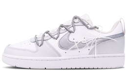 Кроссовки Nike Court Borough Skateboard Shoes Women's Low-Top White Silver bq5448-100