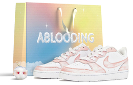 Кроссовки Nike Court Borough Skateboard Shoes Women's Low-Top Pink White bq5448-100(team14-g粉星s-box）
