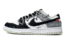 Nike Кроссовки для скейтбординга Dunk Low, мужские, черные, белые, серые dv0827-100(team11-影男款黑白灰)
