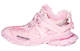 Кроссовки Balenciaga Track Fake Fur Pink Women's 668555w3cq15000