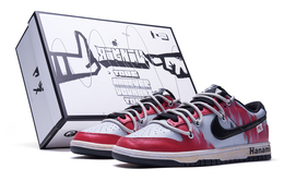 Кроссовки Nike Dunk Skateboard Shoes Men Low-Top White/Red dj6188-002