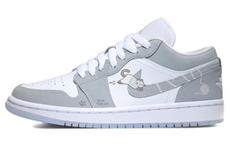 Jordan Баскетбольные кроссовки Air 1 Vintage, женские, серо-белые dc0774-105(team10-毛线猫 qd) | gray white