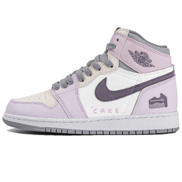 Jordan Баскетбольные кроссовки Air 1 High Top Vintage GS Purple White 575441-037(team4-女款香芋蛋糕) | light lavender