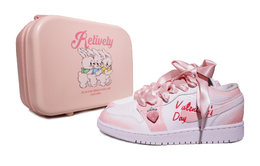 Jordan Баскетбольные кроссовки Air 1 Low-top Vintage GS Gradient Soft Pink 553560-130(teamx-情人节草莓渐变粉-box) | pink