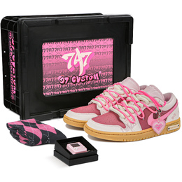 Jordan Баскетбольные кроссовки Air 1 Low Pink Gum Vintage, женские, розовые dc0774-601(team4-女款樱桃蛋糕sbox)