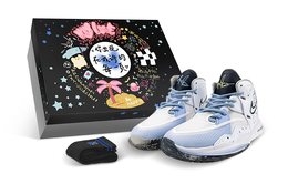 Кроссовки баскетбольные Nike Kyrie 8 Infinity противоскользящие износостойкие унисекс бело-синие dc9134-102(team47-男宇航员sbox)