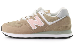Женские кроссовки New Balance NB 574 комбинированные, бежевый wl574btb