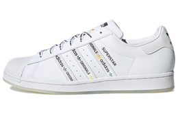 Кроссовки Superstar Adidas 'Logo Stripes - White Bright Green' gx2990