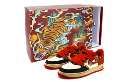 Кроссовки Nike Air Force 1 Skateboard Shoes Unisex Low-Top Black/Red cv1724-100