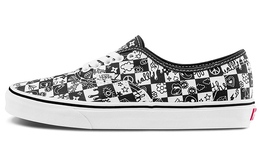 Кроссовки Vans Authentic Retro Casual Skate Shoes Unisex Black White Grid Printing vn0a5ks96u6