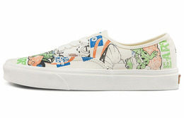 Кроссовки Vans Authentic Low Tops Casual Skateboarding Shoes Multi-Color Funny Printing Unisex 'White Black Blue' vn0a5krdarg