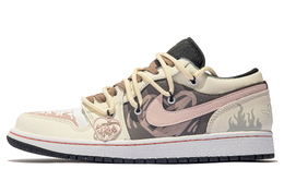 Jordan Баскетбольные кроссовки Air 1 Low Top Vintage, мужские, бежевые, белые, коричневые, розовые 553558-062(teamm-男款摩卡心脏stears) | white