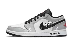 Jordan Баскетбольные кроссовки Air 1 Low-Top Vintage, мужские, серо-белые 553558-030(team56-慵懒大熊猫) | gray